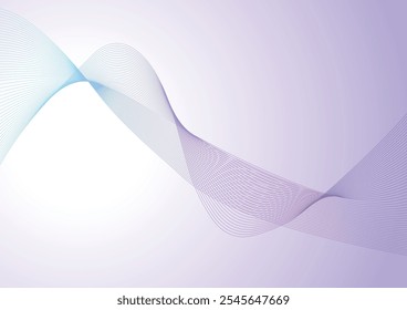 Blue and purple gradient abstract curve background vector material