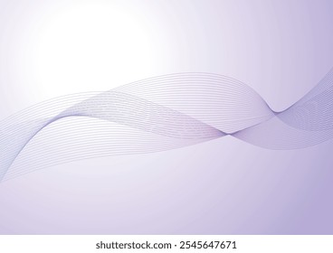 Blue and purple gradient abstract curve background vector material