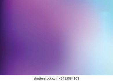 Gradiente púrpura azul, vector abstracto borroso. Fondo vectorial degradado. Diseño horizontal moderno para ilustración de fondo
