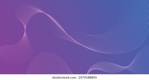 Blue and Purple Gradient color abstract technology communication concept background. Vector Illustration.