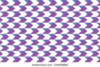 Blue and purple gradient colored dynamic arrow abstract vector pattern. Suitable for fill background, cover, fabric, and editable template.