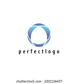 Blue and purple gradient colored vector ring logo. Elegant logo suitable for apps, technology, company, business, industry, computer, shipping, finance, agency, and consultant.