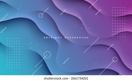 Blue and purple gradient geometric shape background