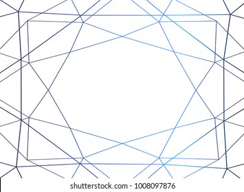 Blue purple gradient triangles on white background. Geometric shapes. Polygonal texture. Horizontal