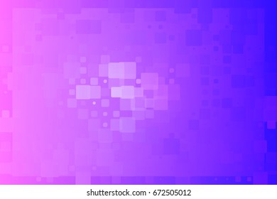 Blue purple gradient vector abstract glowing background with random sizes rounded corners tiles 