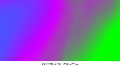 Blue, purple, green gradient. Soft pastel color gradient. Holographic blurred abstract background.