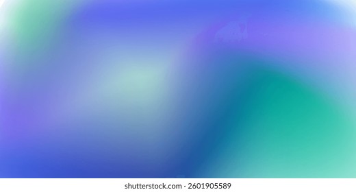 Blue, purple, green gradient. Soft pastel color gradient. Holographic blurred abstract background.