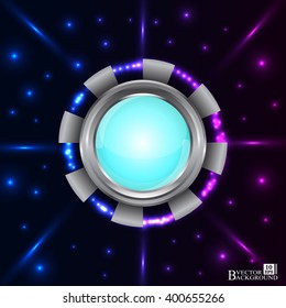 Blue Purple Light Abstract Technology background for computer graphic website and internet. Vector illustration.
