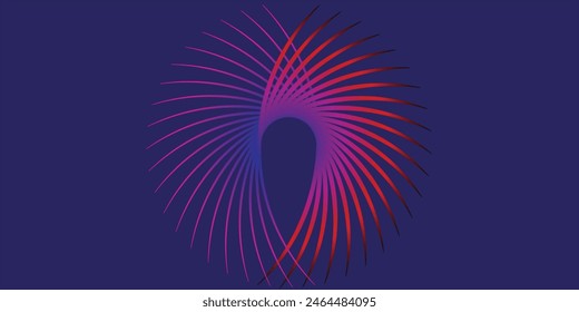 Blue purple lines swirls vector background