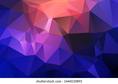 blue purple Low poly crystal background. Polygon design pattern. blue purple Low poly vector illustration, low polygon background.