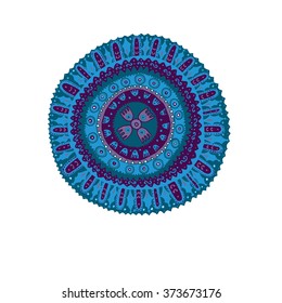 Blue and purple mandala