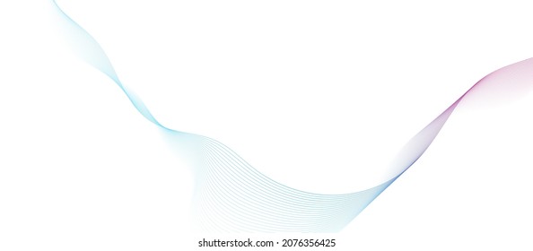 Blue purple minimal wavy lines abstract elegant background. Vector design