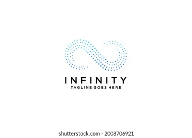 Blue and Purple Motion Infinity Logo isolated on White Background. Usable for Business and Technology Logos. Vector Logo Design Template.