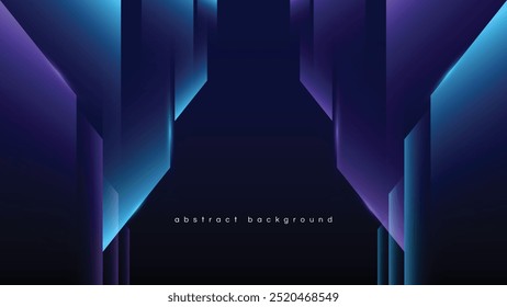Fondo abstracto púrpura azul del concepto del scifi del gradiente de la luz del neón en Arte vectorial