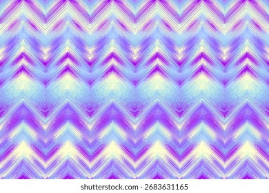 Blue and purple noise chevron pattern. Abstract Geometric Pattern of Interlocking Zigzags in Shades of Purple and White. Seamless vector illustration