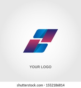 Blue Purple Opposite Logo Vector Template Stock Vector (Royalty Free ...