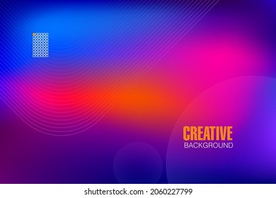 fondo azul, violeta, naranja borroso. plantilla de fondo vectorial moderno de línea abstracta  