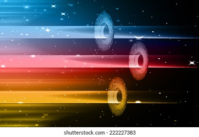 Blue Purple orange Light Abstract Technology background for computer graphic website and internet. stars, aura. beam.