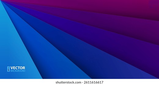 Blue and purple paper layers with realistic shadows abstract background. RGB EPS 10 vector illustration