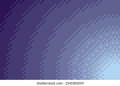 Blue and purple pastel sunshine sky pixel art. Vector illustration.