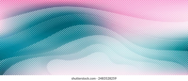 Blue purple pink color gradients grainy background, abstract vibrant banner design, copy space