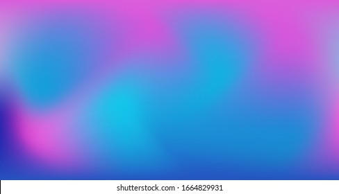 Blue Purple Pink Digital Gradient Background. Liquid Neon Bright Trendy Wallpaper. Pearlescent Noble Vector Color Overlay. Elegant Colorful Vibrant Unfocused Horizontal Banner. 80s Glam Gradient Paper