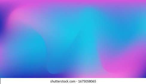 Fondo de degradado digital azul morado rosado. Superposición de color fluorescente Noble Vector. Elegante Banner Horizontal Vibrante Y Sin Esfuerzo. Papel de fondo de estilo neón brillante. Papel degradado de vidrio de los años 80