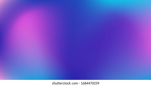 Digitaler Farbverlauf-Hintergrund von Blau-Purpur. Eleganter, bunter und lebendiger, defokussierter Horizontalbanner. Liquid Neon Bright Trendy Tapete. Fluoreszierendes Noble Vektorillustration Color Overlay. Glam-Farbpapier der 80er