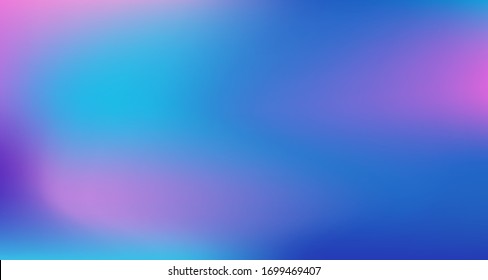 Fondo de degradado digital azul morado rosado. El Liquid Neon Brillante Papel De Fondo. Elegante Banner Horizontal Vibrante Y Sin Esfuerzo. Superposición de color Noble del Vector Iridescendiente. Papel degradado de vidrio de los años 80