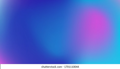 Fondo de degradado digital azul morado rosado. Papel de fondo de estilo neón brillante. Superposición de color Noble del Vector Iridescendiente. Elegante Pancarta Horizontal Desenfocada Y Colorida. Papel degradado de vidrio de los años 80