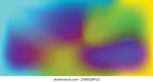 Blue Purple Pink Digital Gradient Background. Fluorescent Noble Vector Color Overlay. 