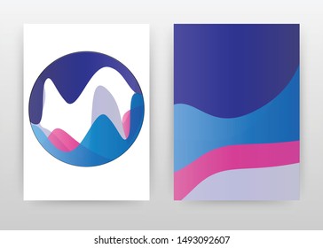 Blue, purple, pink elements design for annual report, brochure, flyer, poster. Colorful background vector illustration for flyer, leaflet, poster. Business abstract A4 brochure template.