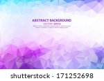 Blue, purple, pink geometric pattern, triangles background, polygonal design.