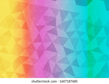 Blue, purple, pink geometric pattern, triangles background polygonal design Vector