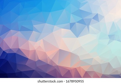 Blue, purple, pink geometric pattern, triangles background, polygonal design. Vector EPS 10 illustration