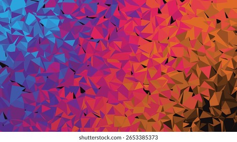 Azul roxo laranja rosa gradiente geométrico abstrato