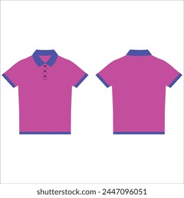 Blau Lila Pink Polo Sport Shirt Sublimation Jersey Vorlage. Rosa und blaue Vektorgrafik Vorlagen Polo T-Shirts.