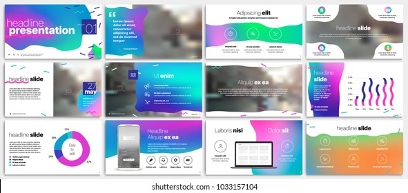 Blue purple pink presentation templates elements on a white background. Vector infographics. Use in Presentation, flyer and leaflet, corporate report, marketing, advertising, annual report, banner.