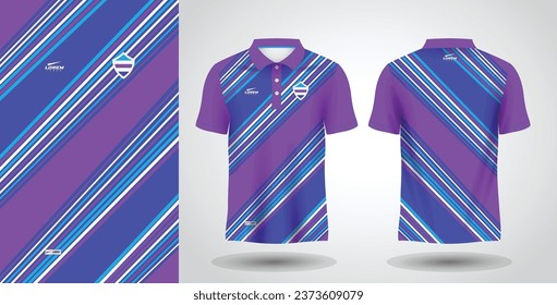 blue purple polo shirt sublimation sport jersey template