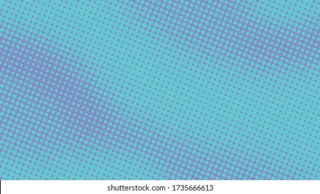 Blue and purple pop art background in retro comic style with halftone dots design, vector illustration eps10
