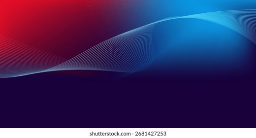 Blaue violette rote Farbverlauf Mesh abstrakter Hintergrund mit welligen gemischten Linien schön für Tapete oder Banner glatten Vektor