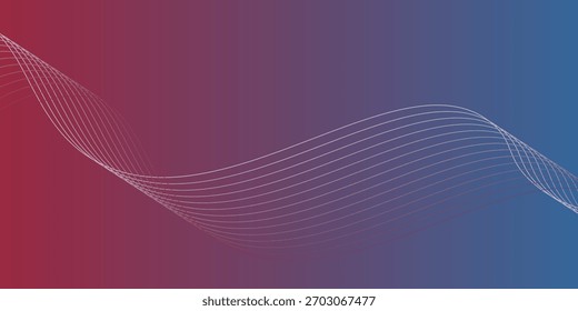 Fundo abstrato de malha de gradiente vermelho roxo azul com linhas misturadas onduladas agradável para papel de parede ou ilustração vetorial de banner eps10