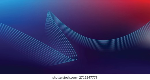 Fondo abstracto de malla de degradado rojo púrpura azul con líneas mezcladas onduladas agradable para el Fondo de pantalla o el Anuncio