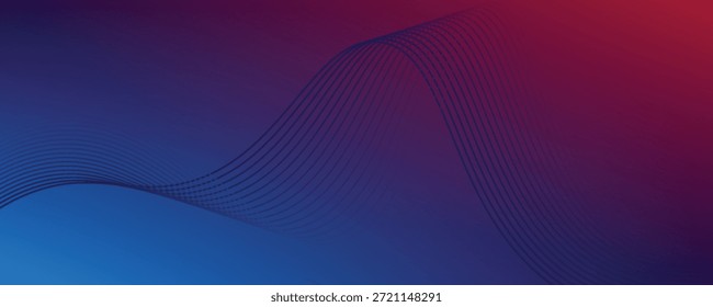 Blue purple red gradient mesh abstract background with wavy blended lines nice for wallpaper or banner