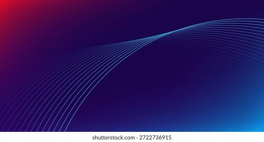 Fondo abstracto de malla de degradado rojo púrpura azul con líneas mezcladas onduladas agradable para el Fondo de pantalla o el Anuncio