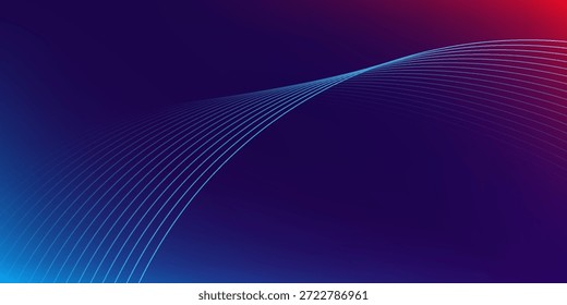 Fondo abstracto de malla de degradado rojo púrpura azul con líneas mezcladas onduladas agradable para el Fondo de pantalla o el Anuncio