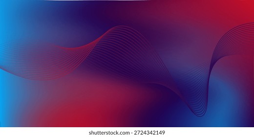 Fondo abstracto de malla de degradado rojo púrpura azul con líneas mezcladas onduladas agradable para el Fondo de pantalla o el Anuncio