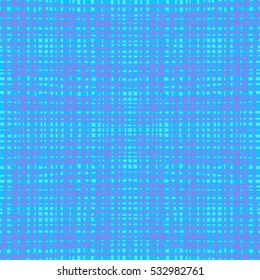 Blue and purple  seamless pattern with grungy grid. Abstract colorful background. Modern  vector illustration with transparent lines. Gentle color. 