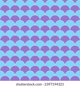 Blue and purple shade fish scales pattern. fish scales pattern. fish scales seamless pattern. Decorative elements, clothing, paper wrapping, bathroom tiles, wall tiles, backdrop, background.