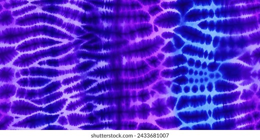 Blue and purple tie dye pattern seamless  , Colorful tie dye pattern abstract background. Tie Dye two Tone. Abstract batik brush seamless and repeat pattern design.